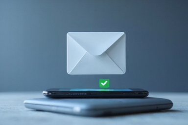 E-Mail Symbol mit Bestätigung der E-Vignette